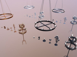 candle lighting pack - the marquis collection 3D Модель
