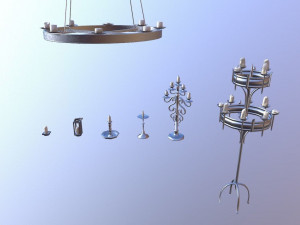 candle lighting pack - the marquis collection 3D Модель