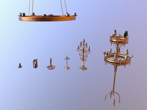 candle lighting pack - the marquis collection 3D Модель