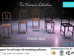chair m02 - the marquis collection 3D 모델