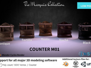 counter m01 - the marquis collection 3D 모델