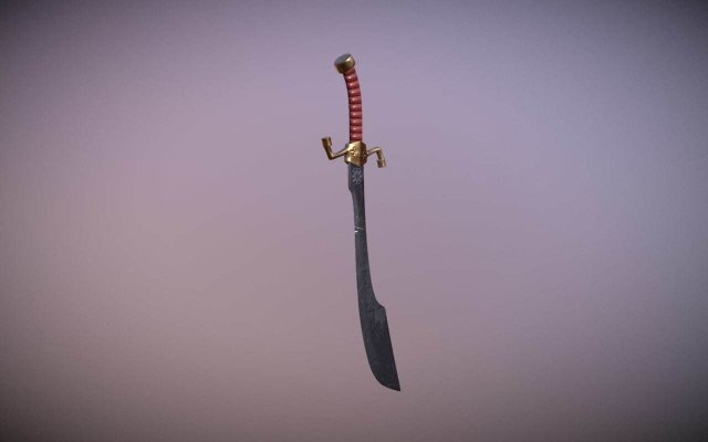 medieval falchion Modelo 3D .c4d .max .obj .3ds .fbx .stl .blend 