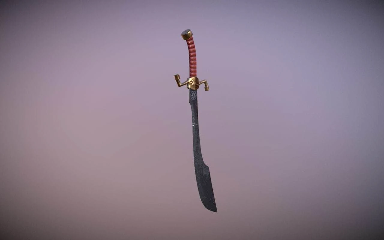 medieval falchion 3D Model .c4d .max .obj .3ds .fbx .stl .blend