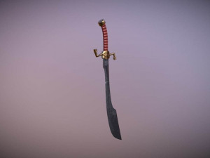 medieval falchion 3D 모델