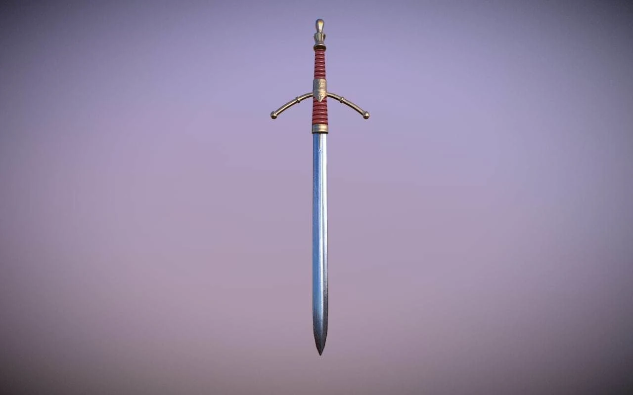 medieval great sword 3D Model .c4d .max .obj .3ds .fbx .stl .blend 