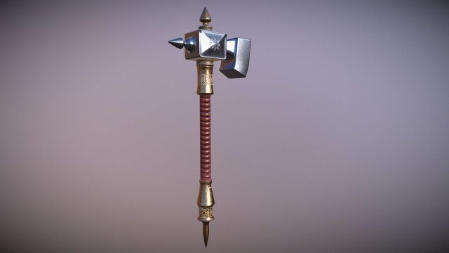 medieval hammer Modello 3D .c4d .max .obj .3ds .fbx .stl .blend 