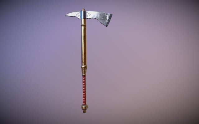 medieval hand axe 3D Modell .c4d .max .obj .3ds .fbx .stl .blend