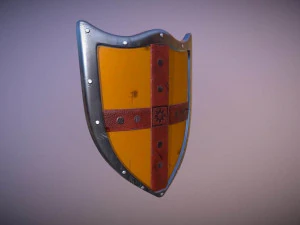 perisai ksatria Model 3D