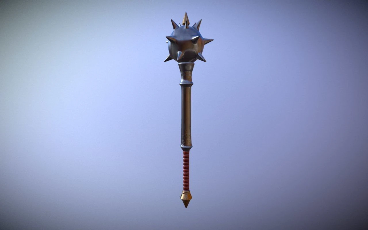 medieval mace 3D Model .c4d .max .obj .3ds .fbx .stl .blend 
