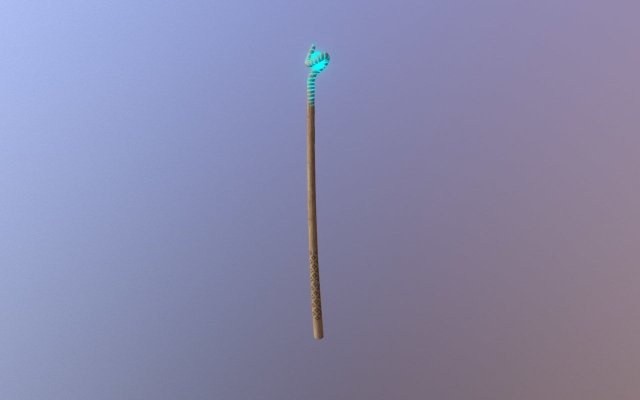 medieval magic staff 3Dモデル .c4d .max .obj .3ds .fbx .stl .blend 
