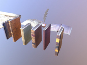 papers books pack - the marquis collection 3D Model