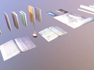 papers books pack - the marquis collection 3D Model