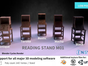 suporte de leitura m01 - a cole&ccedil;&atilde;o marqu&ecirc;s Modelo 3D