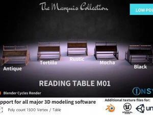 table de lecture m01 - la collection marquis Modèle 3D