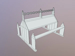 reading table m01 - the marquis collection 3D Model