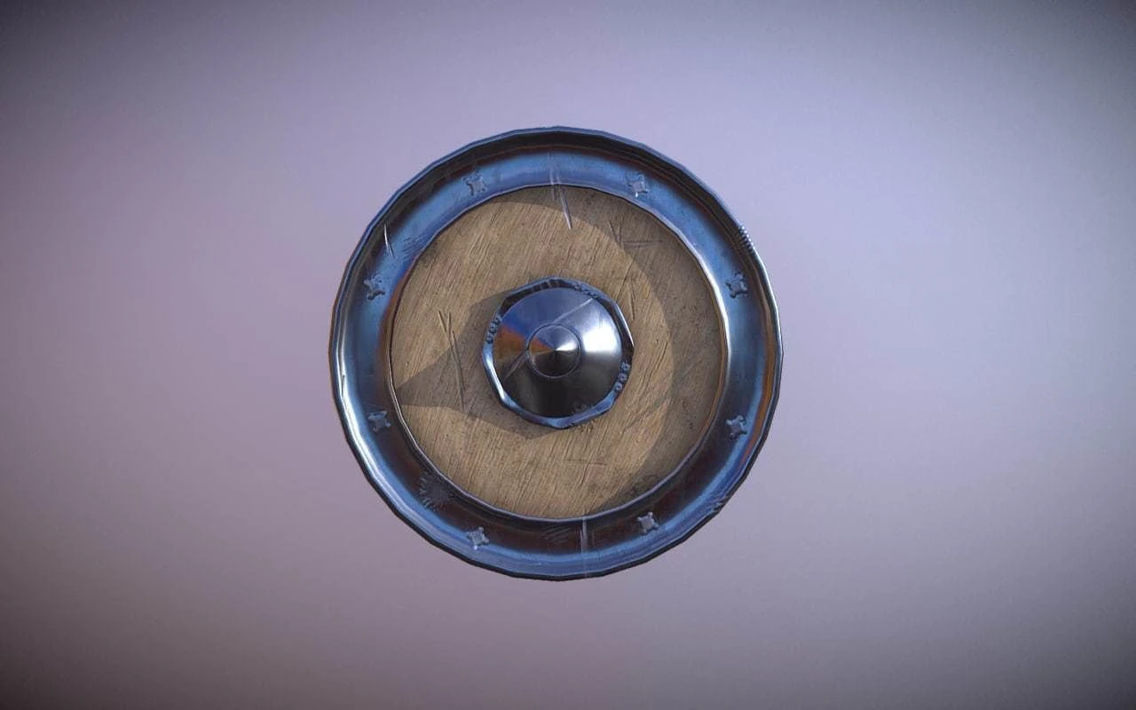 round shield 3D Model .c4d .max .obj .3ds .fbx .stl .blend 