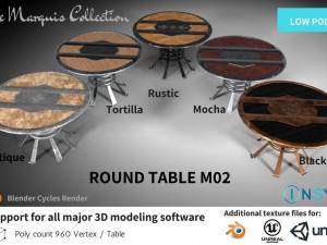 round table m02 - the marquis collection 3D 모델