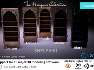 półka m01 - kolekcja markiz Model 3D