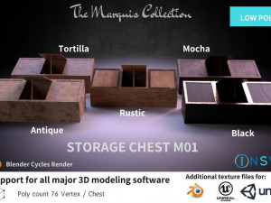 storage chest m01 - the marquis collection 3D Модель