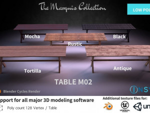 table m02 - the marquis collection 3D 모델