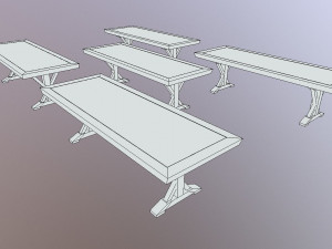 table m03 - the marquis collection Modello 3D