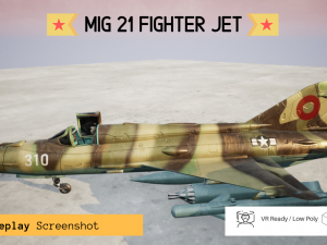 mig 21 - rigged animated - with interior - m1 3D Model