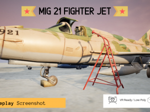 mig 21 - rigged animated - with interior - m1 3D Model
