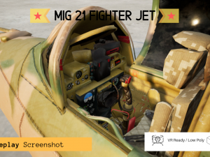 mig 21 - rigged animated - with interior - m1 3D Model
