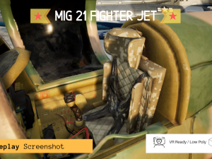 mig 21 - rigged animated - with interior - m1 3D Model