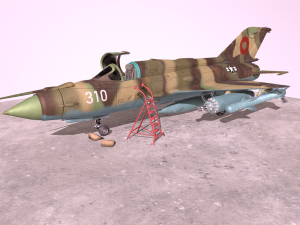 mig 21 - rigged animated - with interior - m1 3D Model