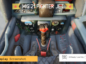 mig 21 - rigged animated - with interior - m2 3D Model