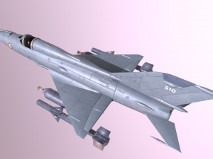 mig 21 - rigged animated - with interior - m2 3D Model