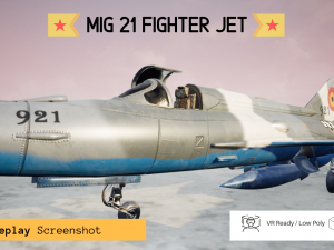 mig 21 - rigged animated - with interior - m3 3D Model