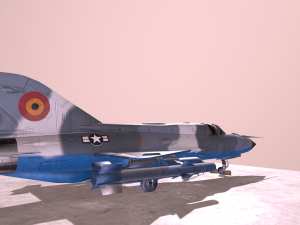 mig 21 - rigged animated - with interior - m3 3D Model