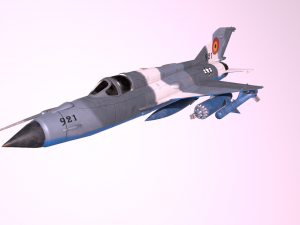mig 21 - rigged animated - with interior - m3 3D Model