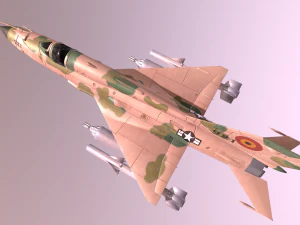 mig 21 - rigged animated - with interior - m4 3D Model
