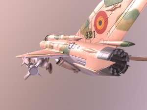 mig 21 - rigged animated - with interior - m4 3D 模型