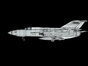 mig 21 - rigged animated - with interior - m4 3D Model