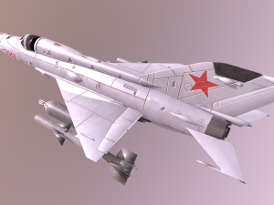 mig 21 - rigged animated - with interior - m5 Model 3D