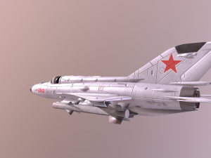 mig 21 - rigged animated - with interior - m5 Model 3D