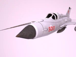 mig 21 - rigged animated - with interior - m5 3D Model