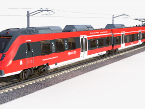 Bombardier TALENT Kereta Regodb RiggedAnimated Model 3D