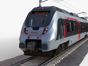 Bombardier TALENT Train Abelio RiggedAnimated Modelo 3D