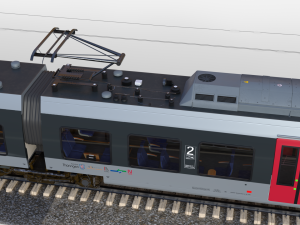 Bombardier TALENT Train Abelio RiggedAnimated Modelo 3D
