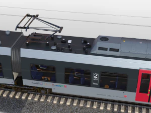 Bombardier TALENT Train Abelio RiggedAnimated 3D Model
