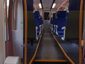 Bombardier TALENT Train Abelio RiggedAnimated Modelo 3D