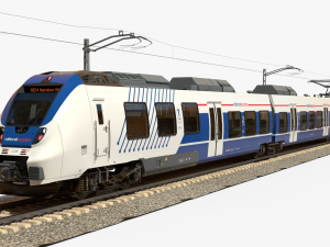 Bombardier TALENT Train National Express Rigged Animated 3D Model