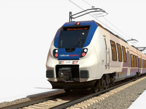 Bombardier TALENT Train National Express Rigged Animado Modelo 3D