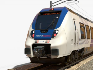 Bombardier TALENT Train National Express Rigged Animado Modelo 3D