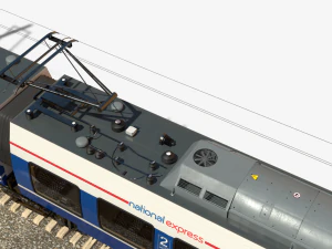Bombardier TALENT Train National Express Rigged Animado Modelo 3D